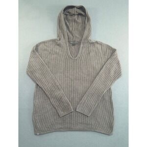 Barefoot Dreams Sweater Women Small Beige CozyChic Lite Ribbed Hoodie BDWCL20939